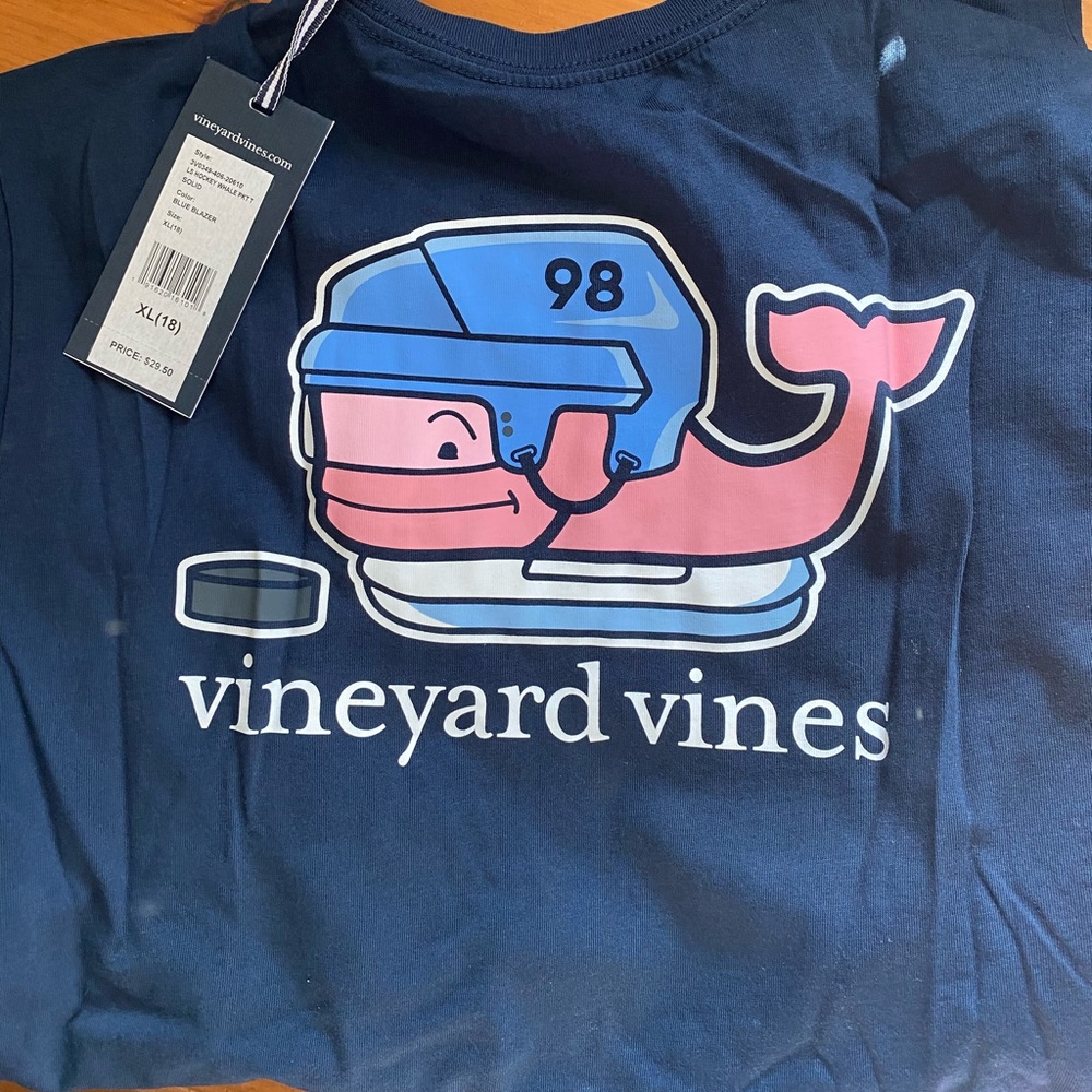 Kids XL Vineyard Vines Whale Hockey Shirt